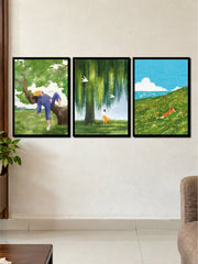 Peaceful Nature Escape | Premium 3 Frame Wall Art Set
