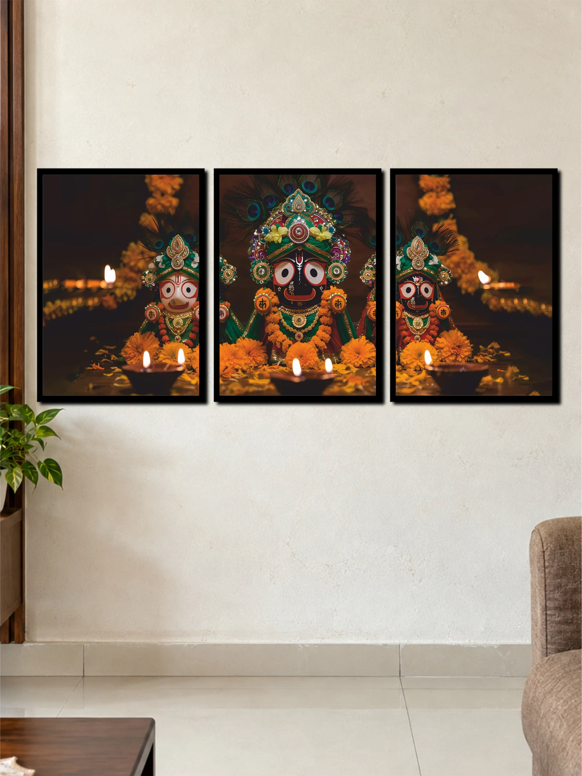 Lord Jagannath Divine Darshan | 3 Frame Poster Set