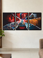 Stranger Things Upside Down | Premium 3 Frame Wall Art Set