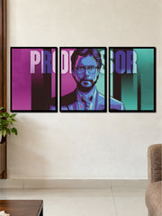 The Professor Money Heist | Premium 3 Frame Wall Art Set