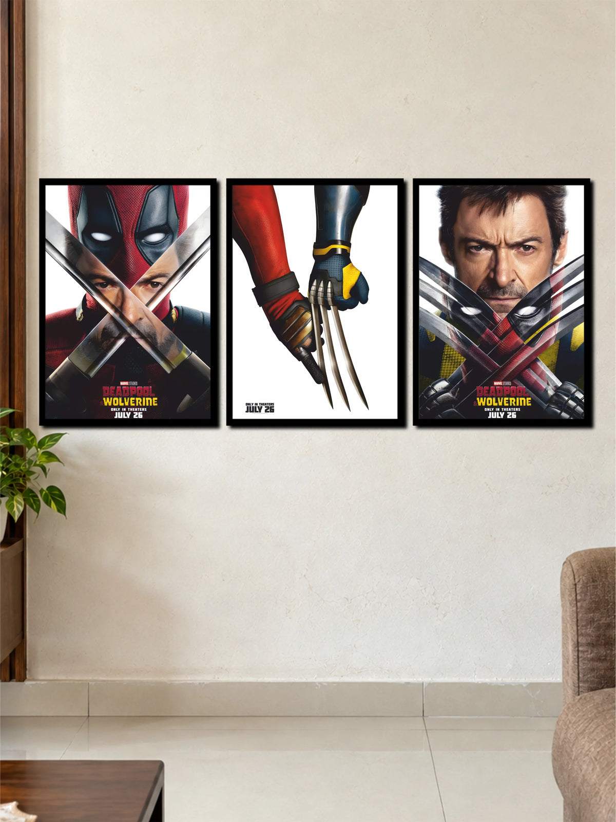 Deadpool & Wolverine Ultimate Duo | Premium 3 Frame Wall Art Set