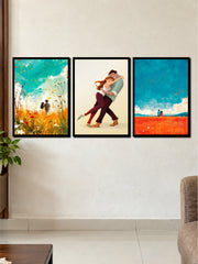 Romantic Couple Love 3 Frame Poster Set | Aesthetic Wall Art