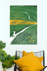 "Forest Dreams Winding Path" Ghibli-Style Anime Nature Wall Poste  (The Green World Posters)
