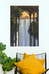 Forest Silence Jungle Waterfall Wall Art Poster   (The Green World Posters)
