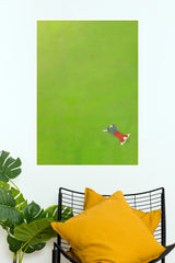 Meadow Dreams Person Resting on Green Grass Wall Art Poster   (The Green World Posters)
