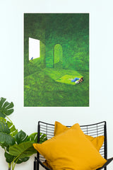 Nature Bliss Resting in Lush Green Room Wall Art Poster  (The Green World Posters)