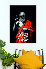 Going Viral Greek Philosopher Statue Poster | Modern Pop Art Wall Decor (Art Posters)