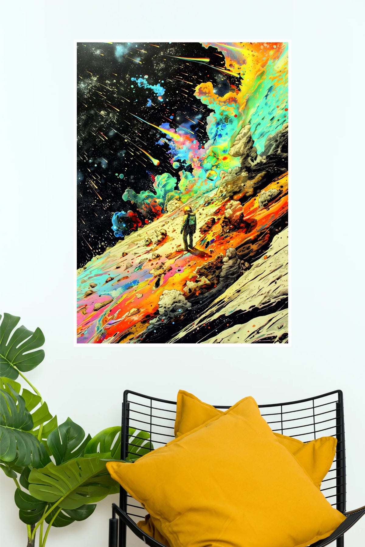 Cosmic Explorer Astronaut Poster | Colorful Galaxy Space Wall Art (Art Posters)