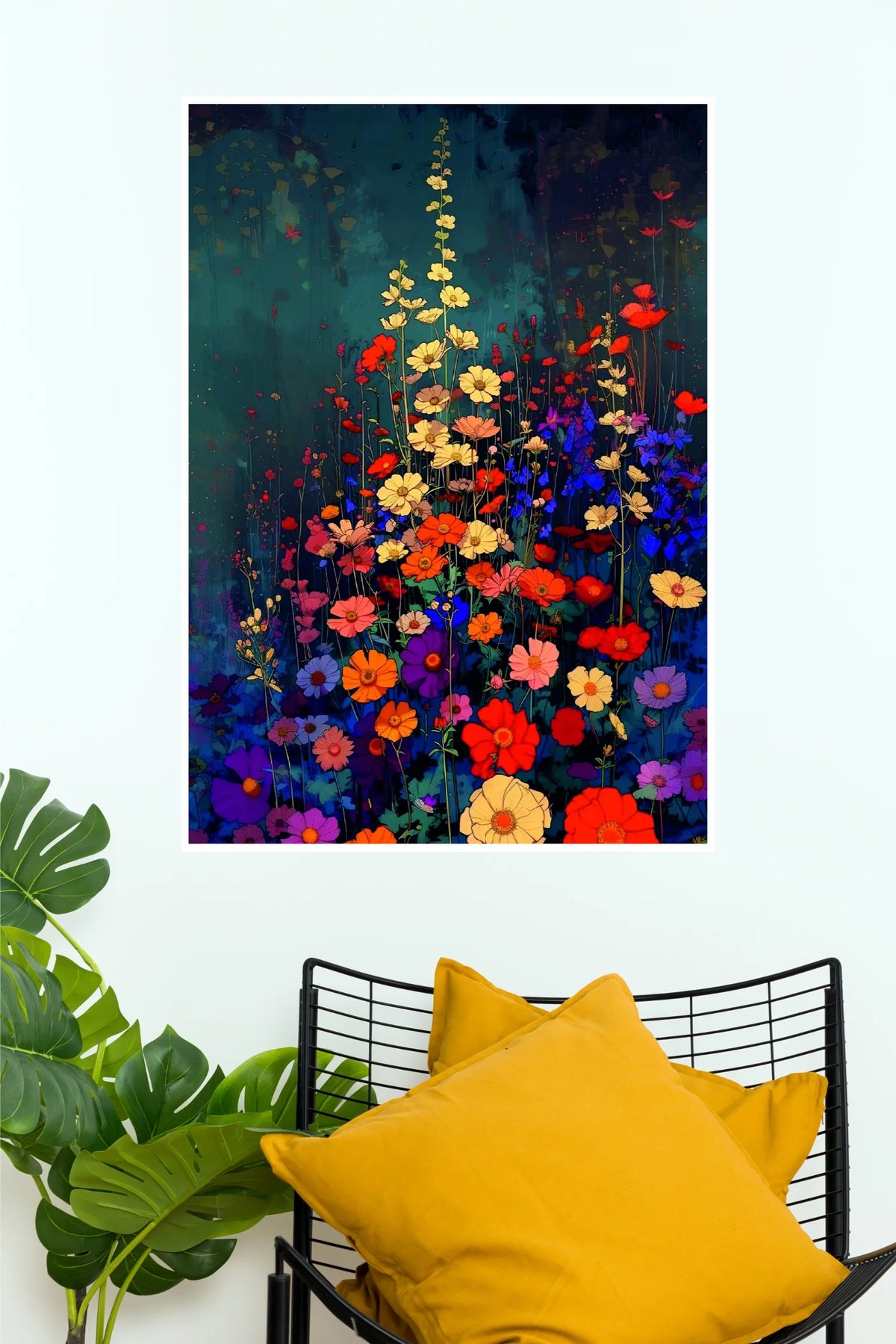 Colorful Wildflower Garden Poster | Vibrant Floral Aesthetic Wall Art  (Art Posters)