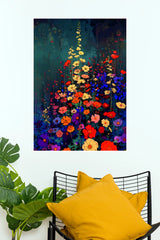 Colorful Wildflower Garden Poster | Vibrant Floral Aesthetic Wall Art  (Art Posters)