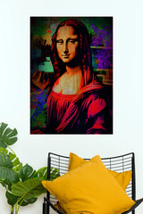 Colorful Mona Lisa Pop Art Poster | Modern Abstract Woman Wall Art  (Art Posters)