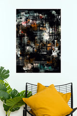 Dark Grunge Abstract Art Poster | Black Urban Wall Art (Art Posters)