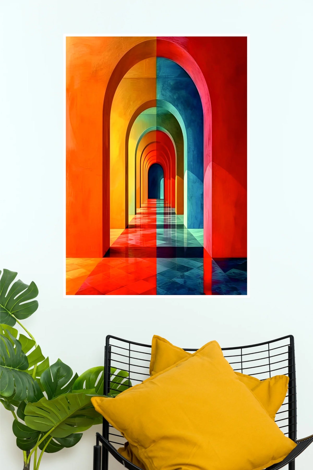 Colorful Abstract Arches Poster | Modern Geometric Wall Art (Art Posters)