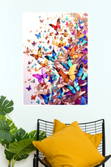 Colorful Butterflies Poster | Vibrant Butterfly & Floral Nature Wall Art  (Art Posters)