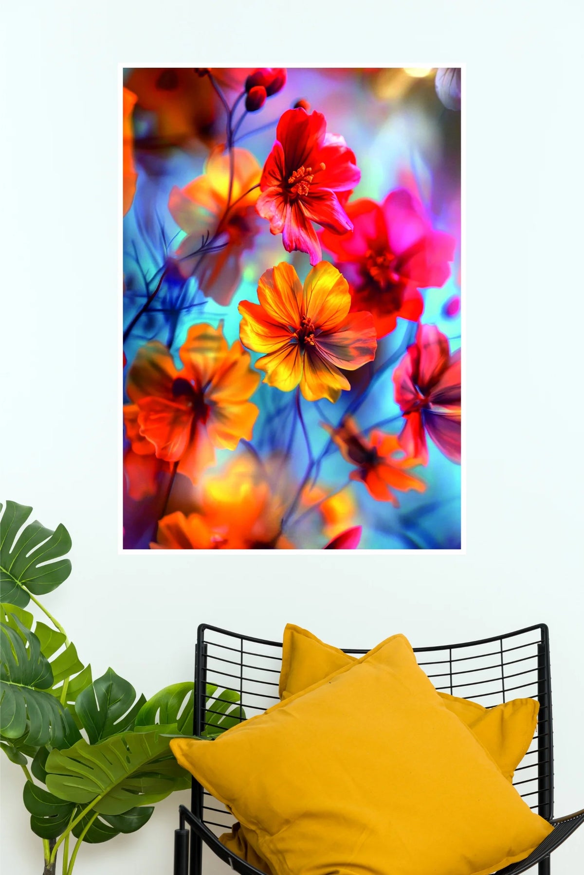 Cute Nature Flowers Poster | Colorful Floral Aesthetic Wall Art  (Art Posters)
