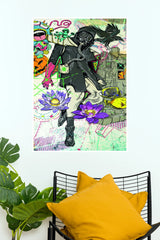 Dream Mask Poster | Surreal Cyberpunk Gas Mask Girl Wall Art  (Art Posters)