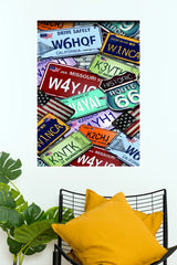 Drive Safely Vintage USA License Plate Poster | Retro American Route 66 Wall Art  (Art Posters)