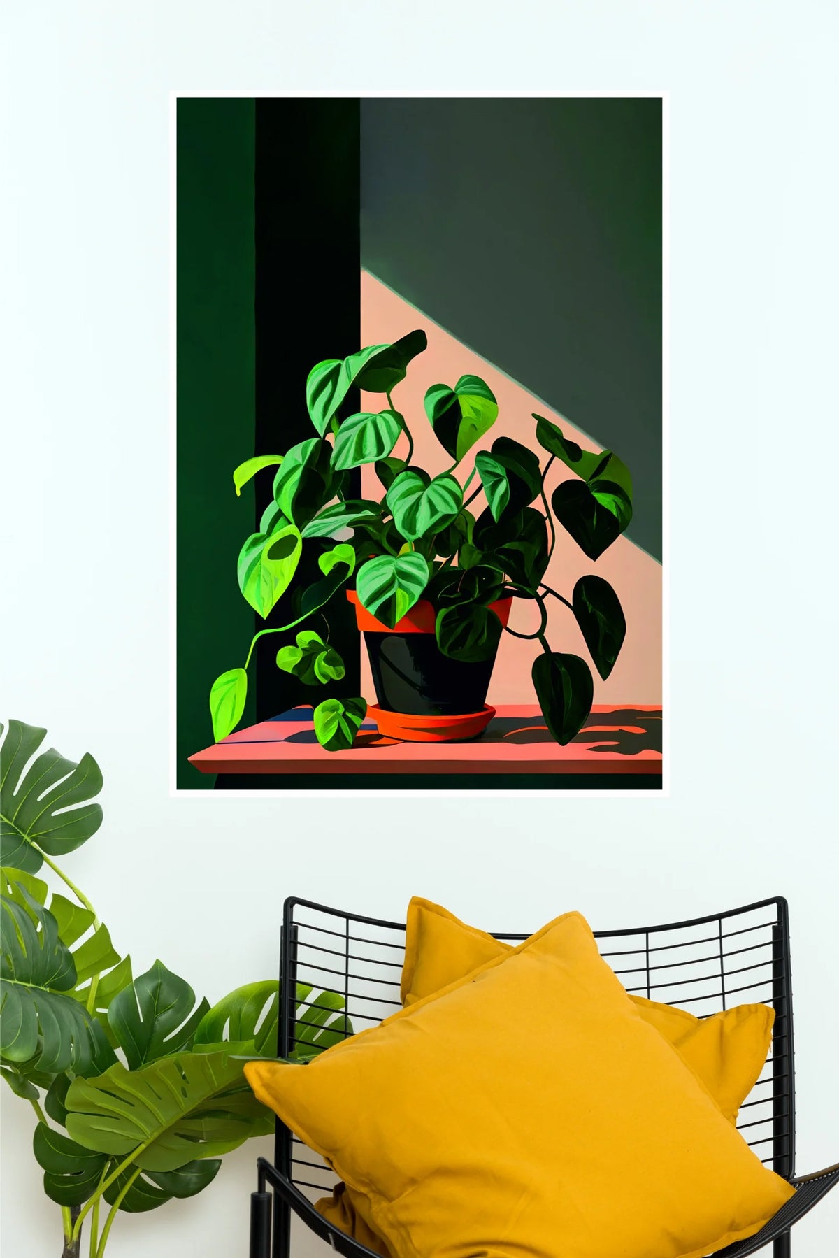 Light Finds Green Indoor Plant Poster | Minimalist Botanical Wall Art | Nature Posters   (Art Posters)