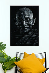 Mahatma Gandhi Black & White Typography Poster | Inspirational Wall Decor   (Art Posters)