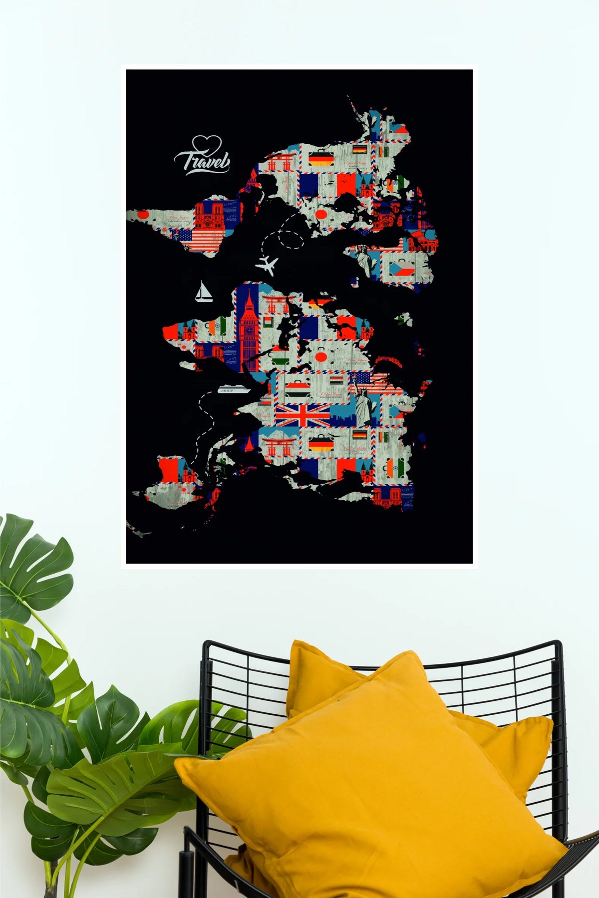 World Travel Map Poster | Explore the World Wall Decor  (Art Posters)