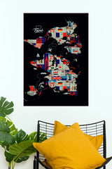 World Travel Map Poster | Explore the World Wall Decor  (Art Posters)