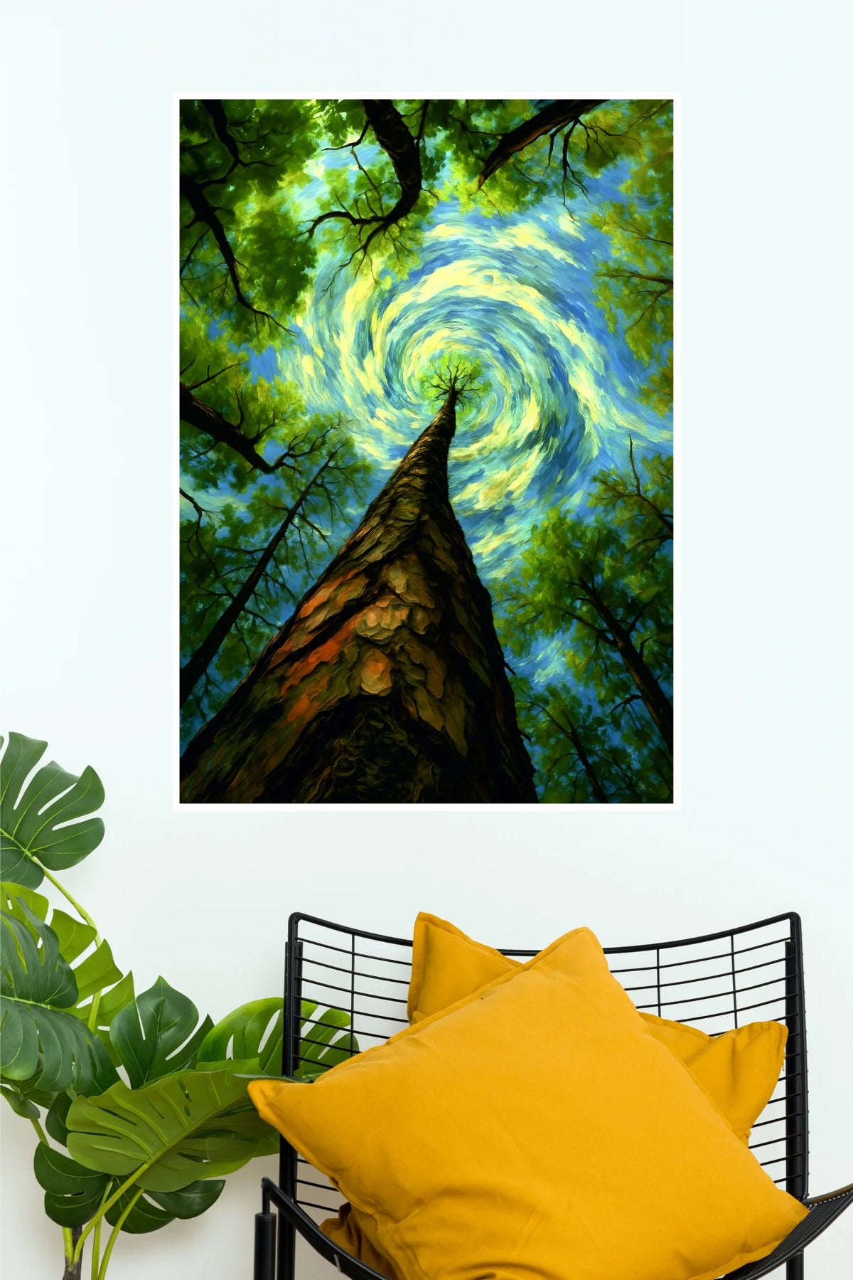 Mystical Forest Sky Vortex Poster | Nature Wall Decor  (Art Posters)