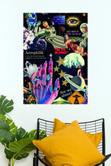 Astrophilia Cosmic Universe Collage Poster | Retro Space Aesthetic Wall Decor  (Art Posters)