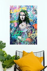 Colorful Graffiti Mona Lisa Poster | Modern Pop Art Wall Decor  (Art Posters)