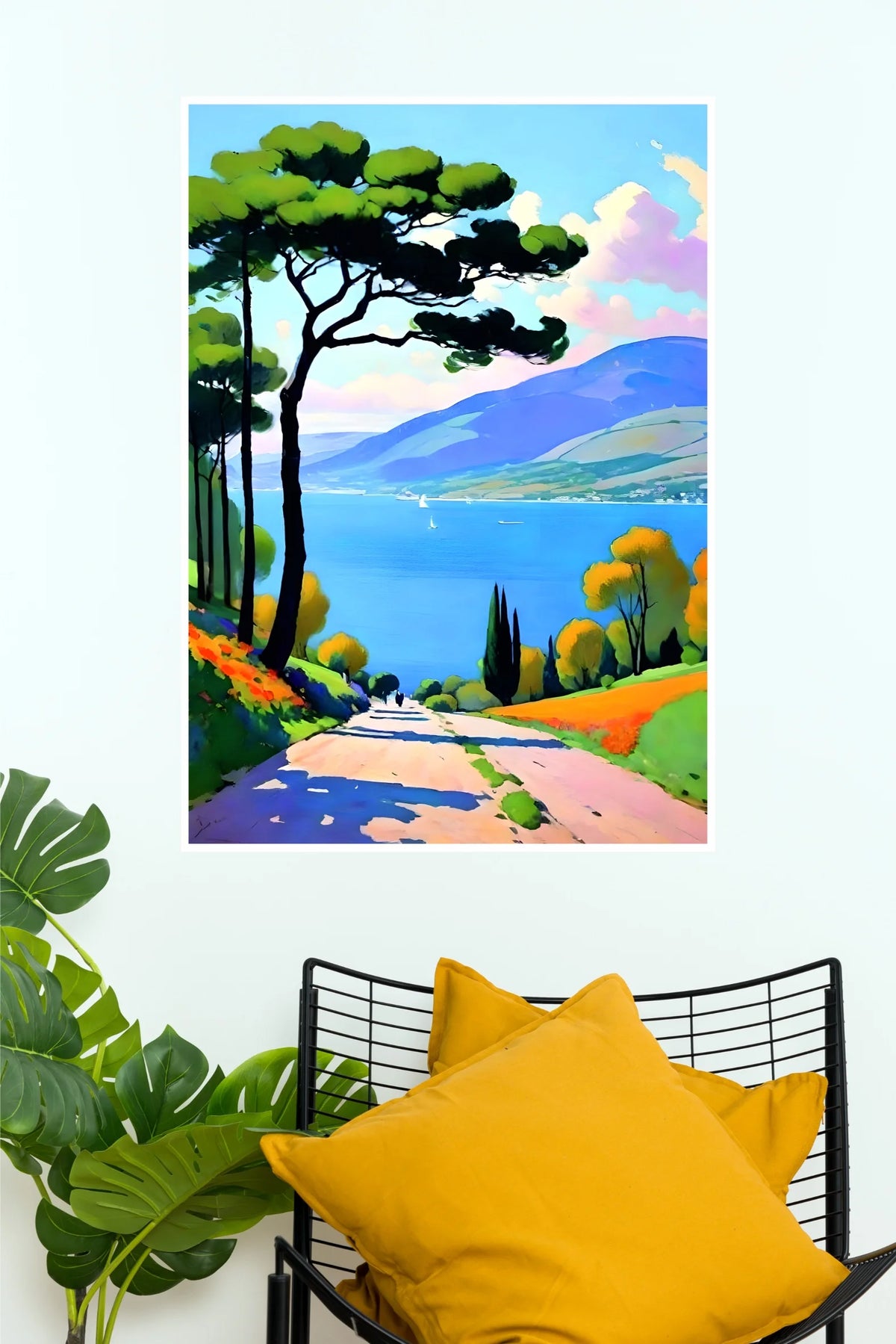 Serene Lakeside Landscape Poster | Scenic Nature & Mountain Wall Art  (Art Posters)