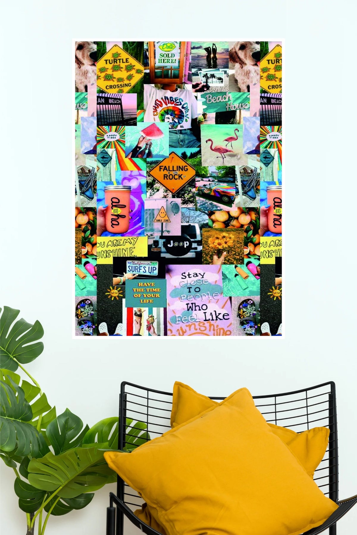 Summertime Vibes Poster | Colorful Summer Aesthetic Collage Wall Art  (Art Posters)
