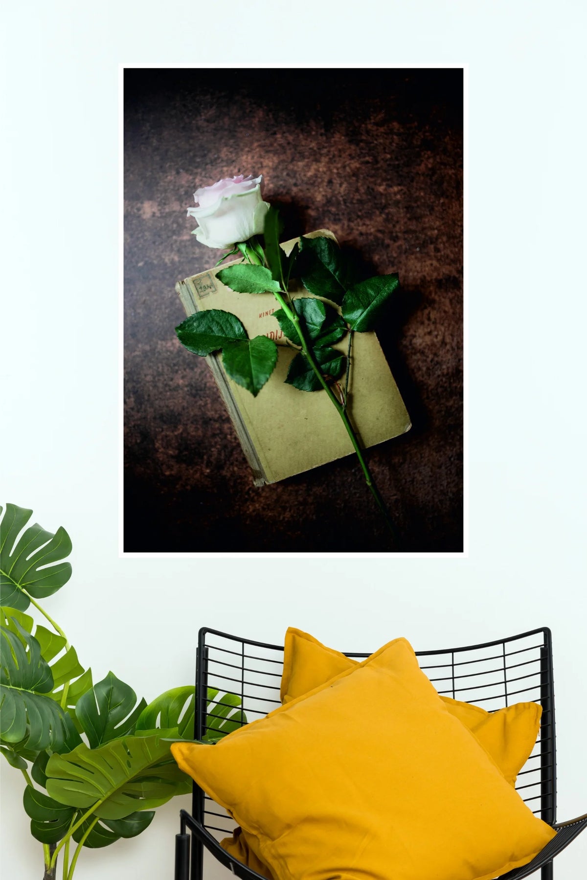The Rose Chapter Poster | White Rose & Vintage Book Aesthetic Wall Art  (Art Posters)