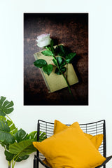 The Rose Chapter Poster | White Rose & Vintage Book Aesthetic Wall Art  (Art Posters)