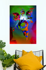 Teenage Mutant Ninja Turtles Action Poster | TMNT Superhero Wall Art  (Animated Movie Posters)