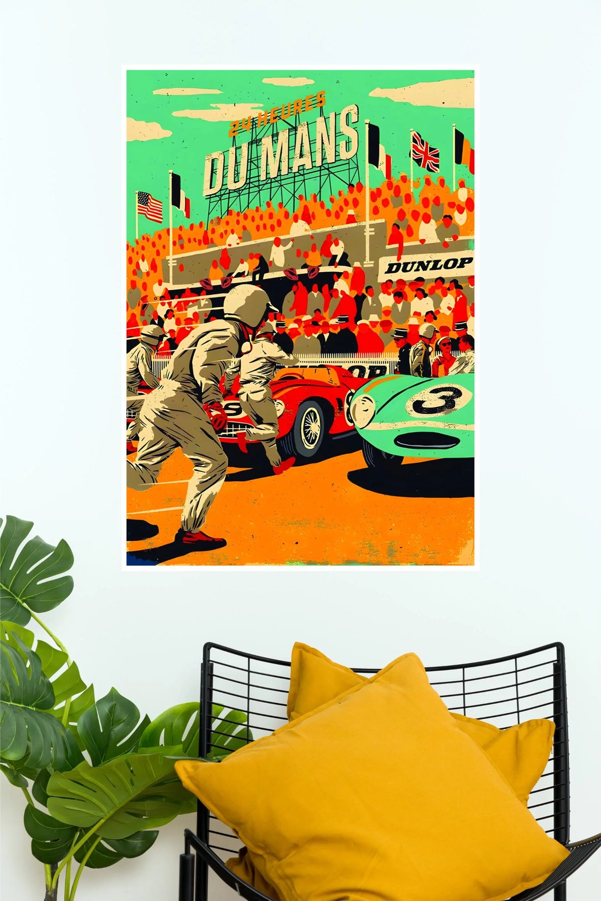 Vintage Le Mans Racing Poster | Classic Motorsport Wall Art   (Animated Movie Posters)