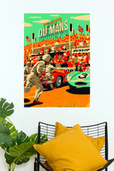 Vintage Le Mans Racing Poster | Classic Motorsport Wall Art   (Animated Movie Posters)