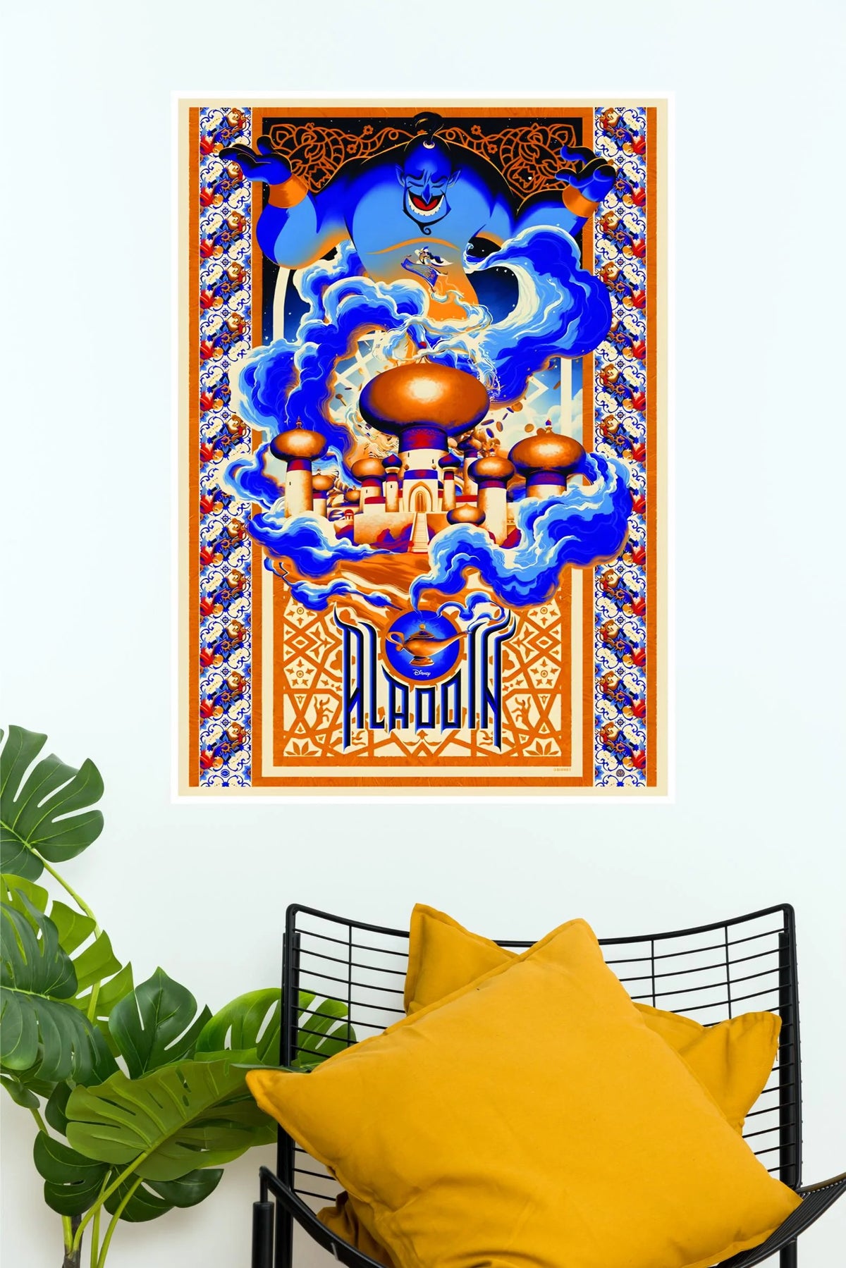 Aladdin Magical Genie Fantasy Poster | Disney Cartoon Wall Art  (Animated Movie Posters)