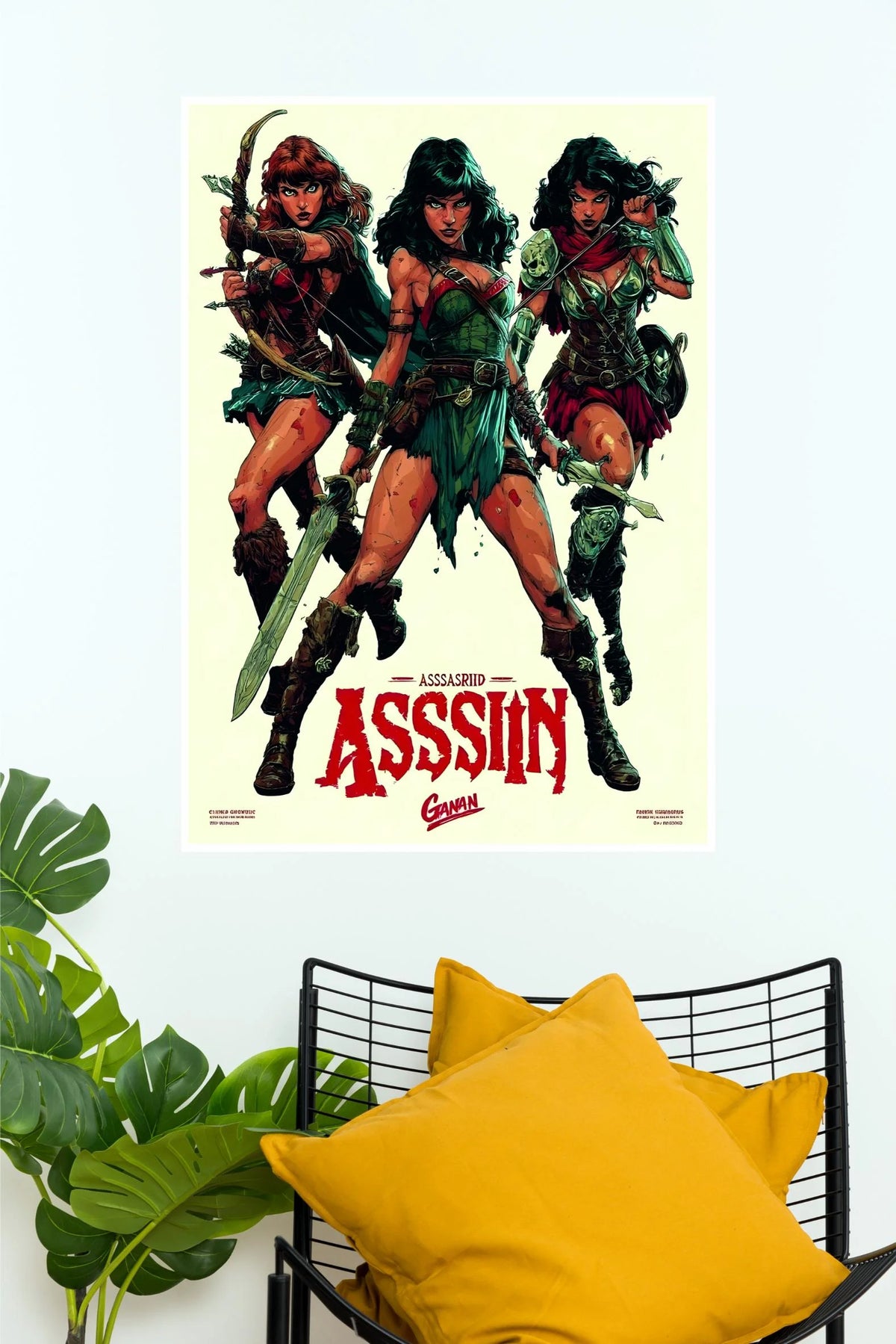 Assassin Female Warriors Fantasy Poster | Action Wall Art  (Animated Movie Posters)