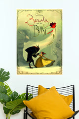 Beauty and the Beast Romantic Disney Poster | Fantasy Movie Wall Art   (Animated Movie Posters)