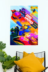 Big Hero Superhero Team Poster | Disney Animated Movie Wall Art  (Animated Movie Posters)