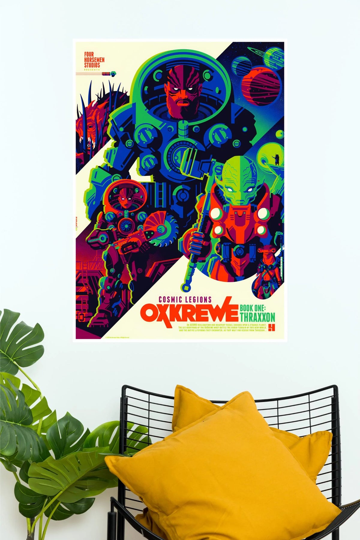 Cosmic Legions Oxkrewe Thraxxon Poster | Sci-Fi Fantasy Wall Art  (Animated Movie Posters)