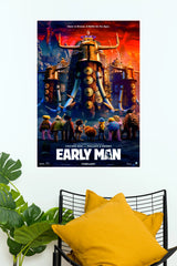 Early Man Animated Movie Poster | Stone Age Adventure Cartoon Wall Art  (Animated Movie Posters)
