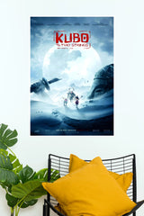 Kubo and the Two Strings Moonlight Adventure Movie Poster | Blue Fantasy Animated Wall Art  (Animated Movie Posters)