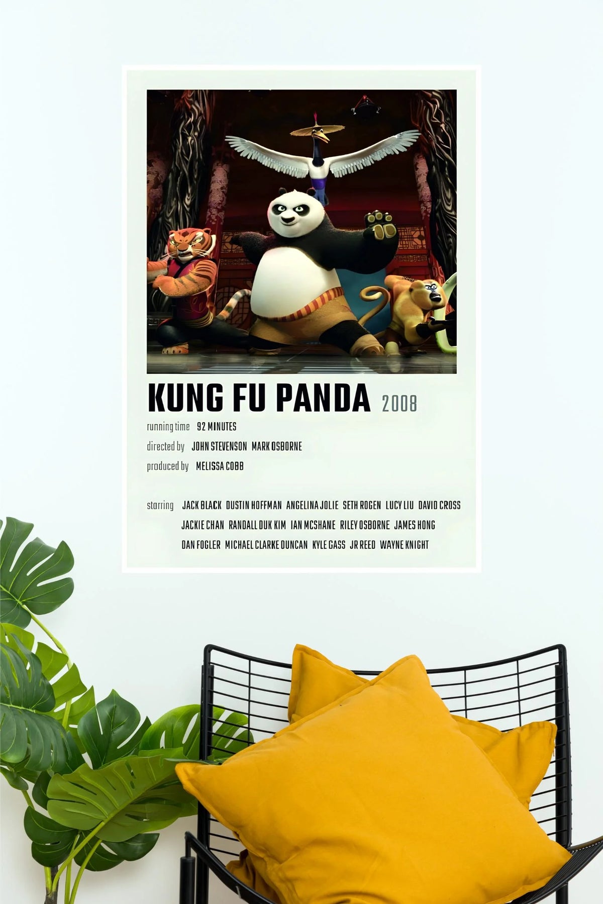 Kung Fu Panda Furious Five Animated Movie Wall Poster  (Animated Movie Posters)