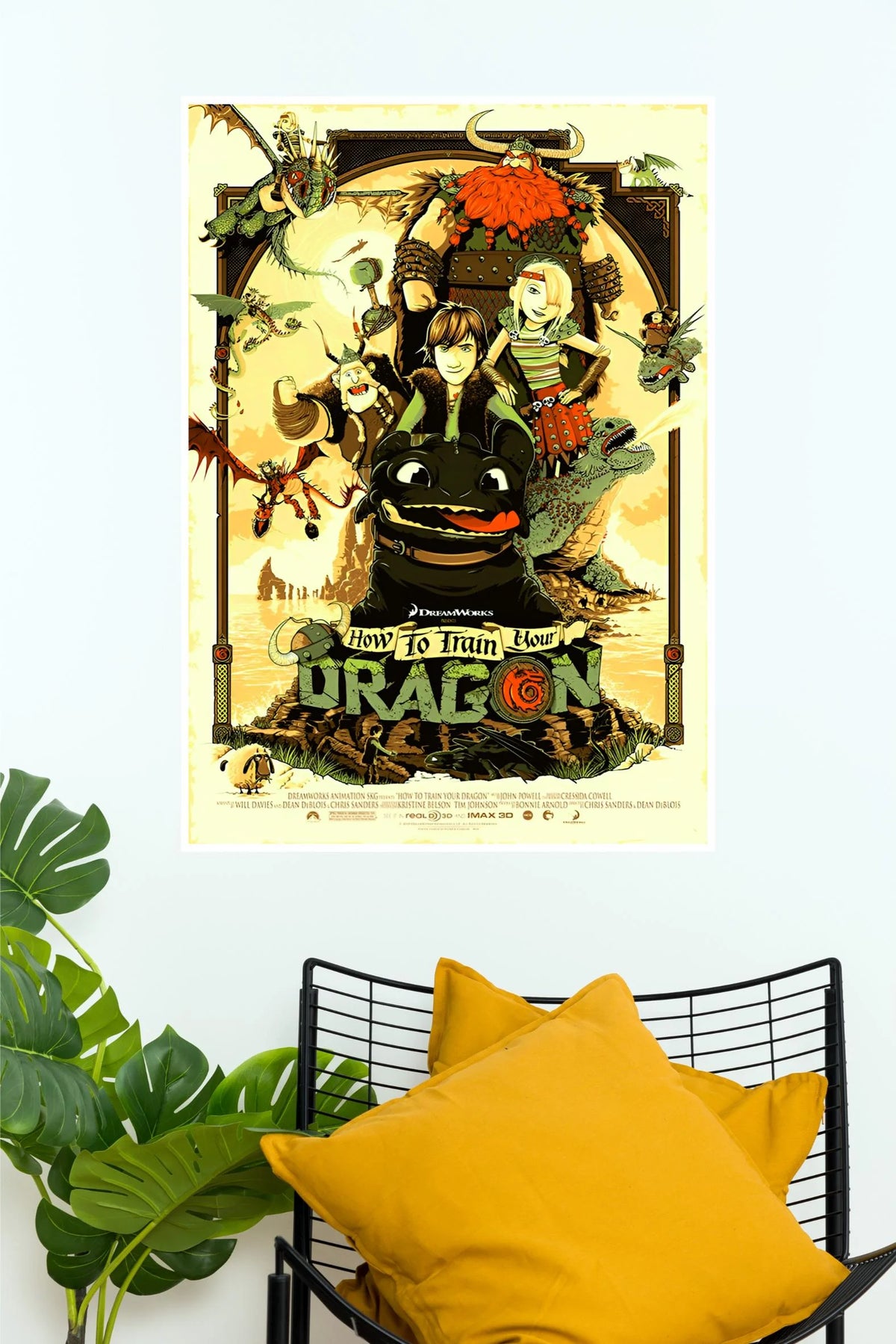 How to Train Your Dragon Movie Wall Poster | Toothless & Hiccup Fantasy Art  (Animated Movie Posters)
