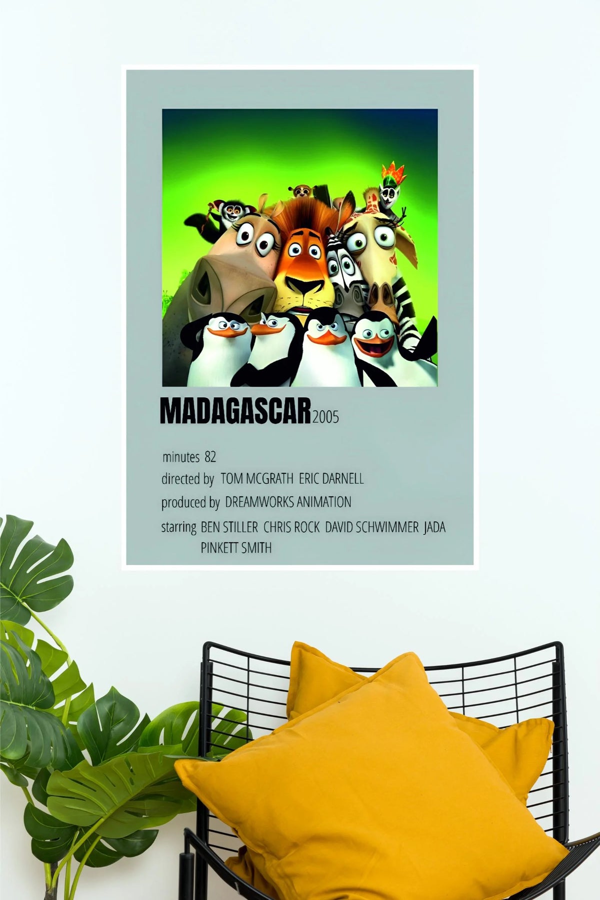 Madagascar Movie Characters Vintage Wall Poster | Jungle Adventure Art  (Animated Movie Posters)