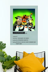 Madagascar Movie Characters Vintage Wall Poster | Jungle Adventure Art  (Animated Movie Posters)