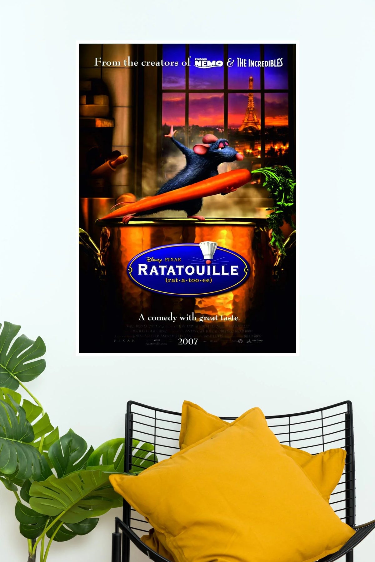 Ratatouille Disney Pixar Animated Movie Wall Poster | Remy Chef Paris Kitchen Wall Art  (Animated Movie Posters)