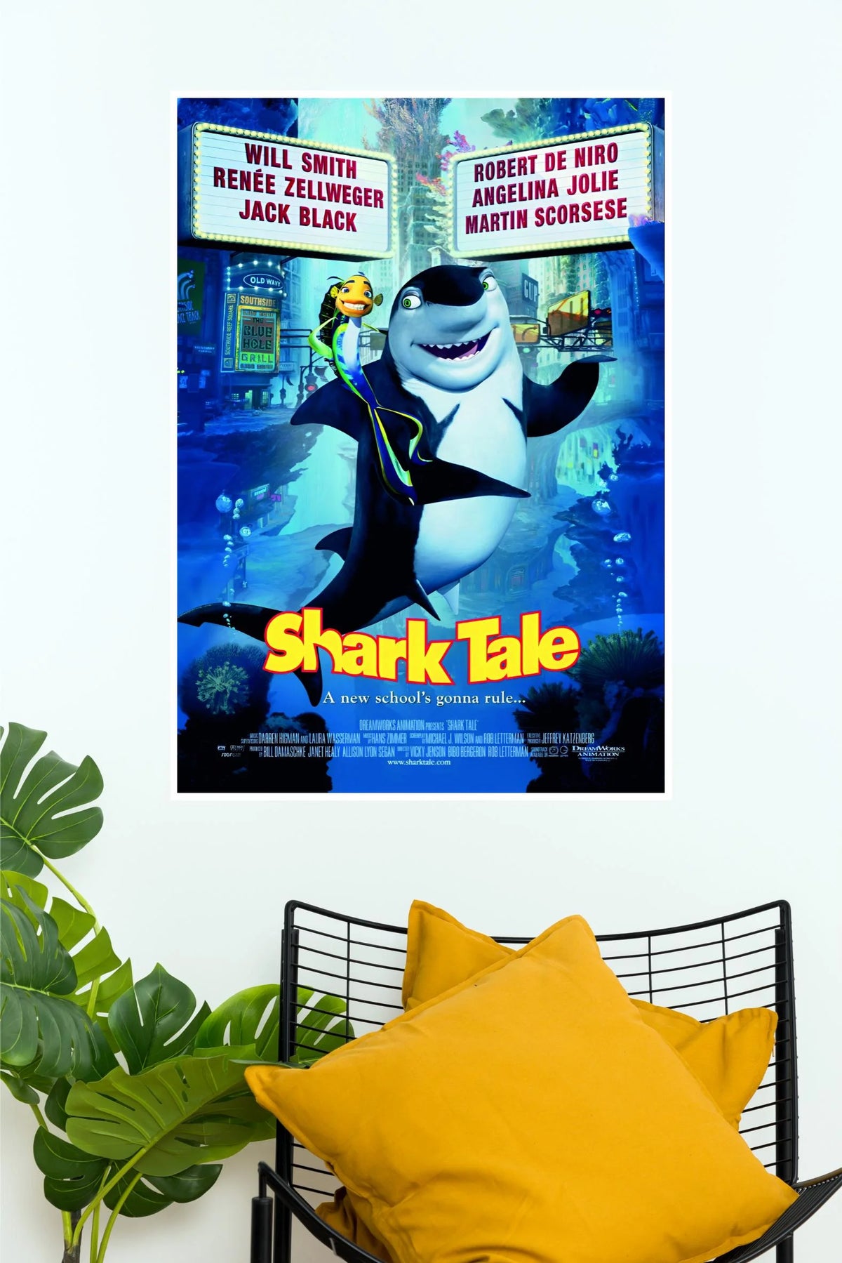 Shark Tale Movie Poster | Animated Shark Wall Art  (Animated Movie Posters)
