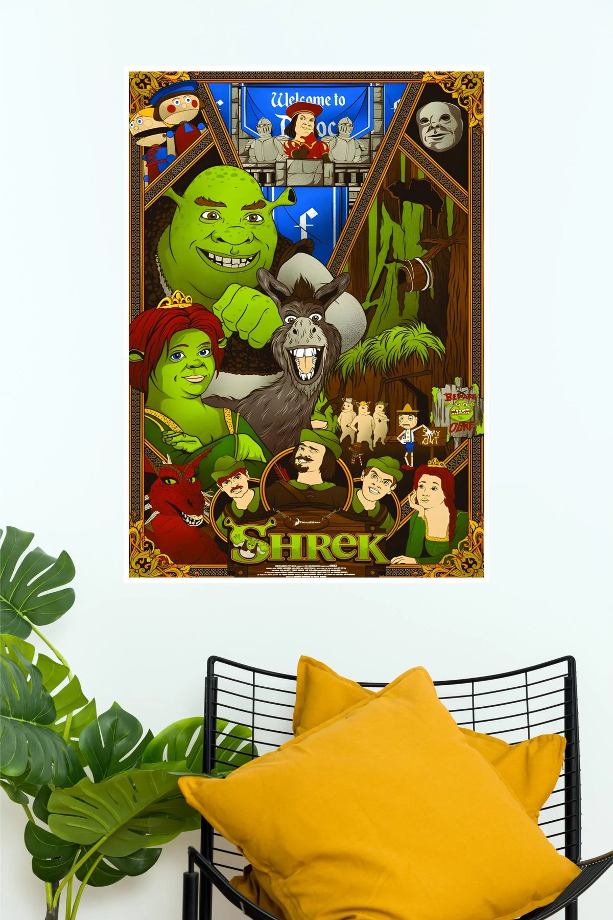 Shrek Movie Poster | Animated Cartoon Character Wall Art  (Animated Movie Posters)