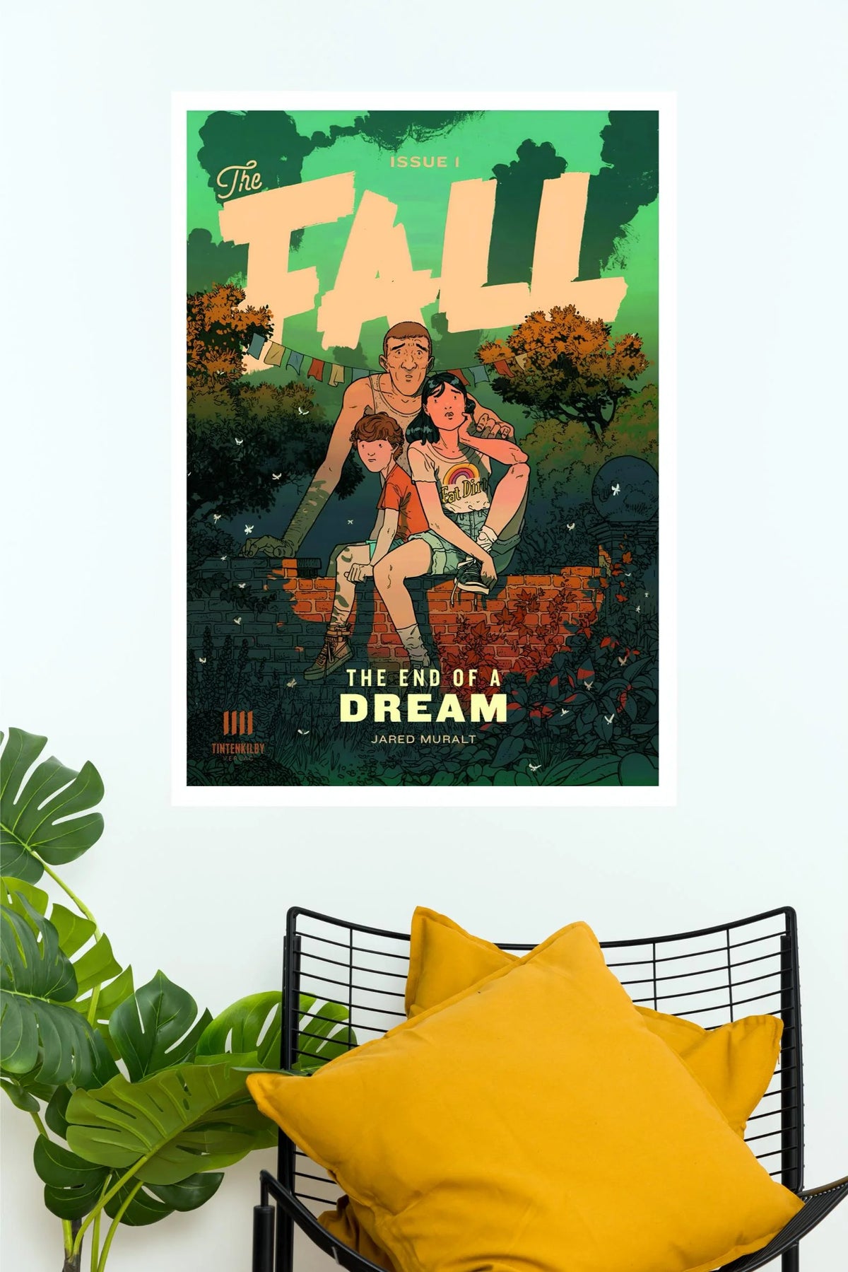 The Fall The End of a Dream Vintage Comic Art Wall Poster  (Animated Movie Posters)